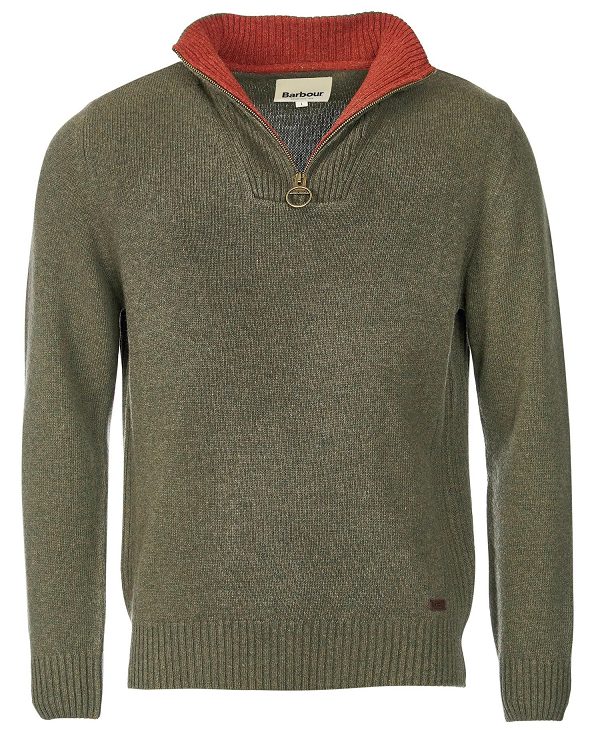 Barbour Nelson Essential Half-zip Jumper σκουρο μπλε | BABO88587