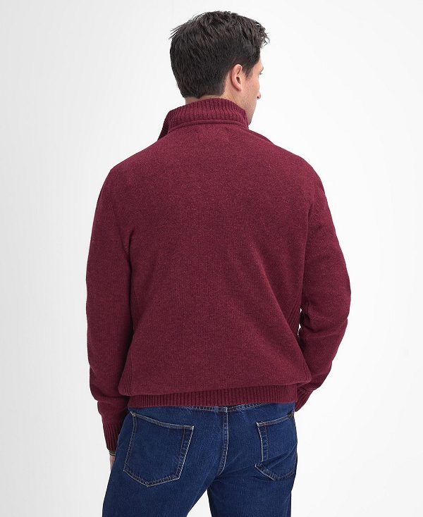 Barbour Nelson Essential Half-zip Jumper μπορντο | BABO88668