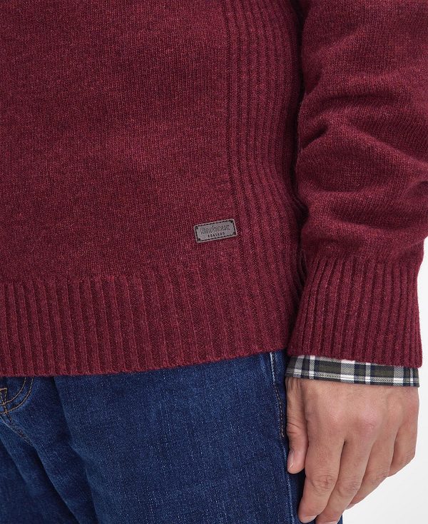 Barbour Nelson Essential Half-zip Jumper μπορντο | BABO88668
