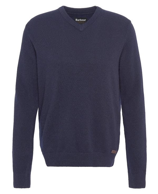 Barbour Nelson Essential V Neck Jumper σκουρο μπλε | BABO88547