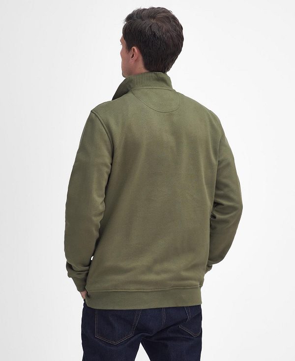 Barbour Nelson Half-zip Sweatshirt πρασινο | BABO88637
