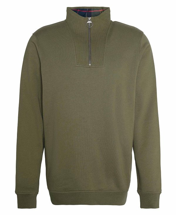Barbour Nelson Half-zip Sweatshirt σκουρο μπλε | BABO88481