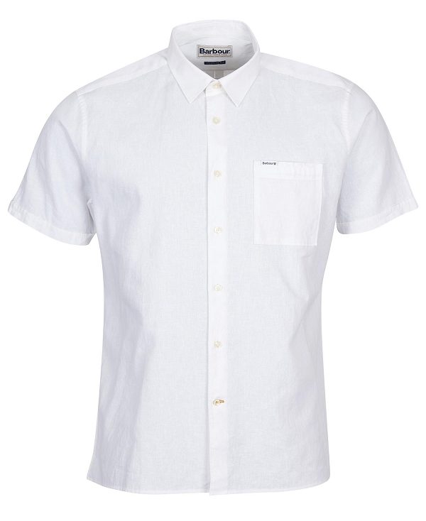 Barbour Nelson Regular Short-sleeved Shirt ασπρα | BABO87629