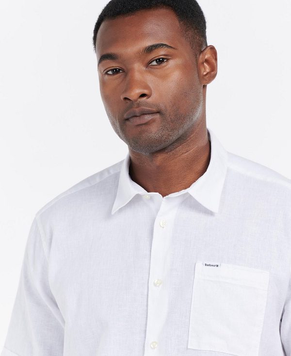 Barbour Nelson Regular Short-sleeved Shirt ασπρα | BABO87629