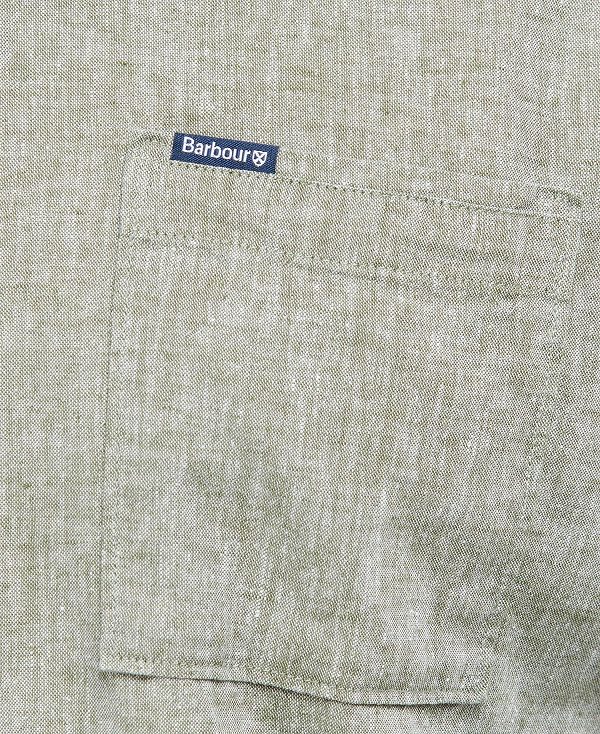 Barbour Nelson Regular Short-sleeved Shirt Ελιά | BABO87635
