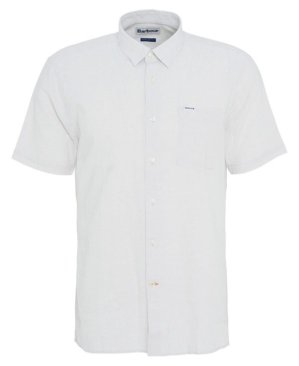 Barbour Nelson Regular Short-sleeved Shirt ασπρα | BABO87737