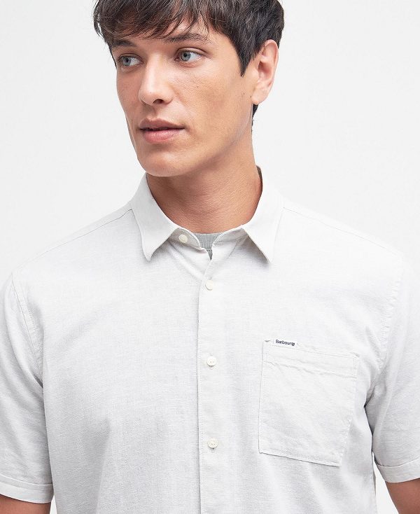 Barbour Nelson Regular Short-sleeved Shirt ασπρα | BABO87737