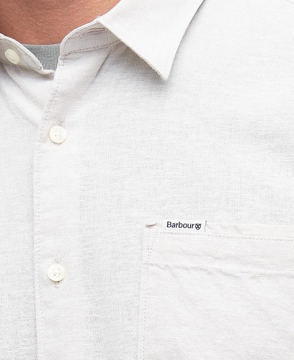 Barbour Nelson Regular Short-sleeved Shirt ασπρα | BABO87737