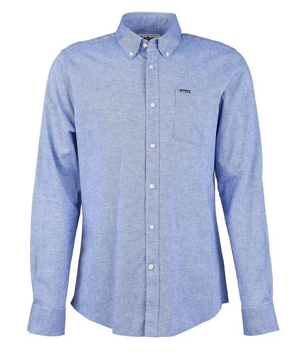 Barbour Nelson Tailored Long-sleeved Shirt ασπρα | BABO87620