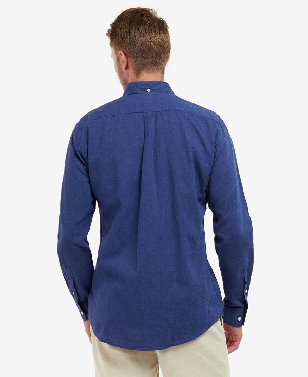 Barbour Nelson Tailored Long-sleeved Shirt Ελιά | BABO87622
