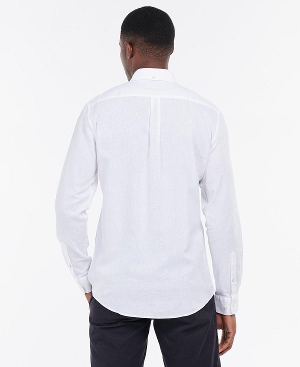 Barbour Nelson Tailored Long-sleeved Shirt ασπρα | BABO87628