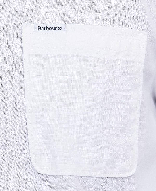 Barbour Nelson Tailored Long-sleeved Shirt ασπρα | BABO87628