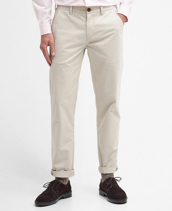 Barbour Neuston Essential Chinos ασπρα | BABO88767