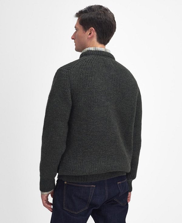 Barbour New Tyne Crew Neck Jumper πρασινο | BABO88666