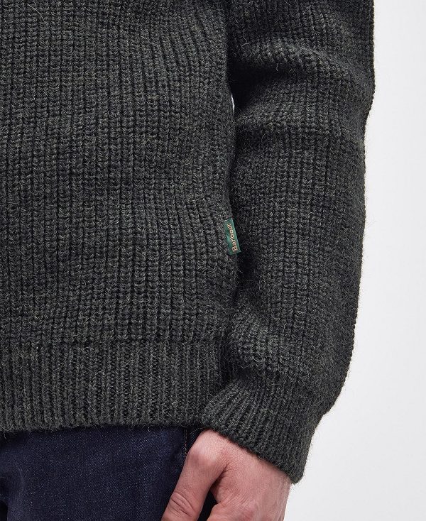Barbour New Tyne Half Zip Jumper Ελιά | BABO88555