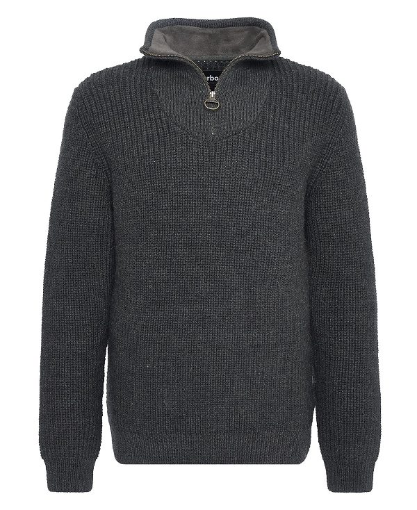 Barbour New Tyne Half Zip Jumper Ελιά | BABO88555