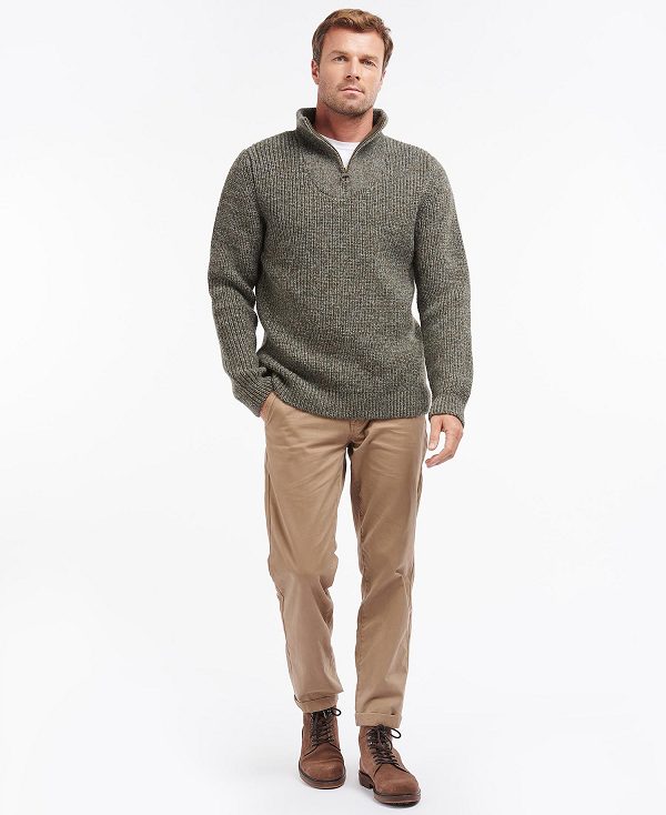 Barbour New Tyne Half Zip Jumper βαθυ γκρι | BABO88562