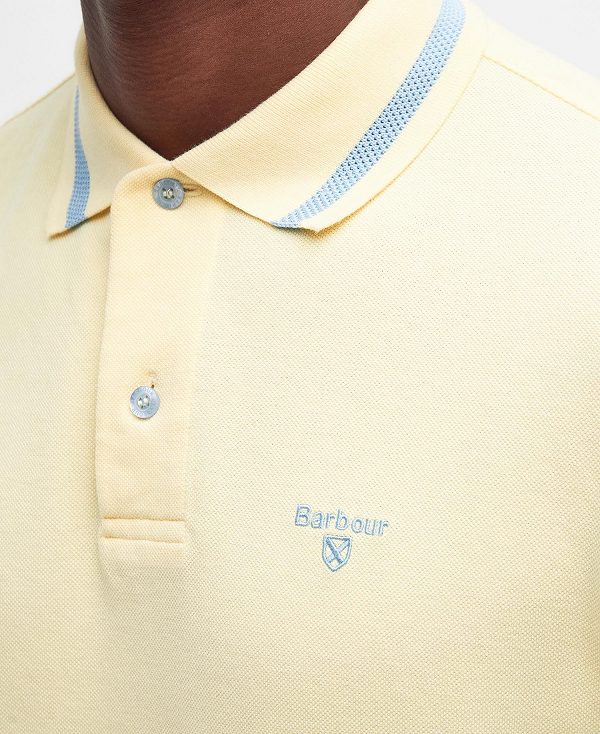 Barbour Newbridge Polo Shirt λεμόνι | BABO88142