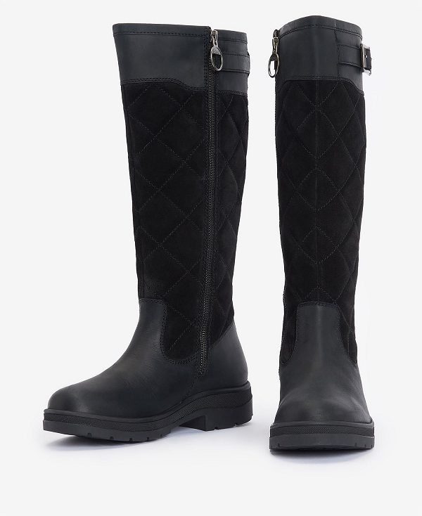 Barbour Oak Knee-high Boots μαυρα | BABO89882
