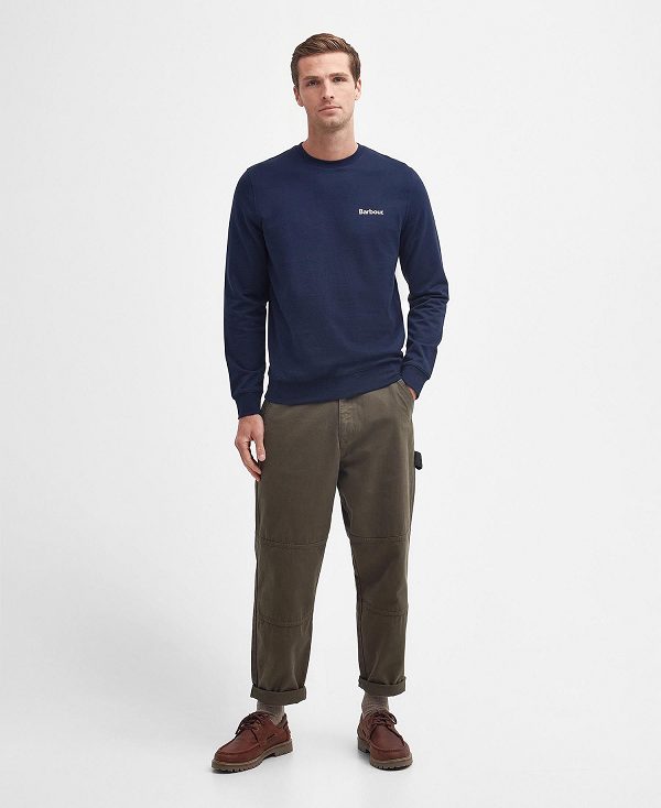Barbour Ossett Graphic Sweatshirt σκουρο μπλε | BABO88472