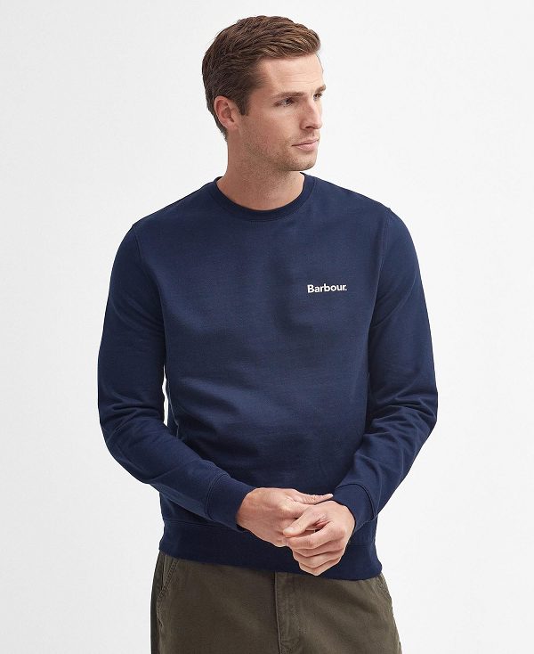 Barbour Ossett Graphic Sweatshirt σκουρο μπλε | BABO88472