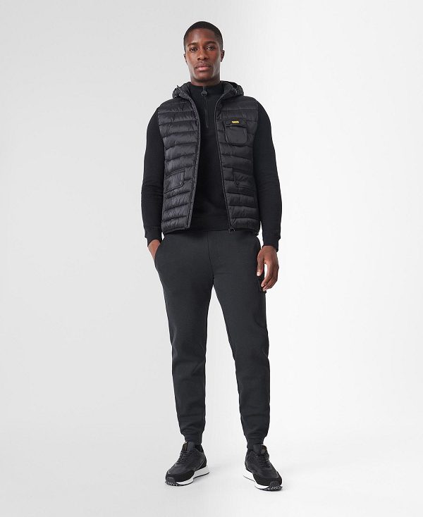 Barbour Ousten Hooded Gilet μαυρα | BABO87524