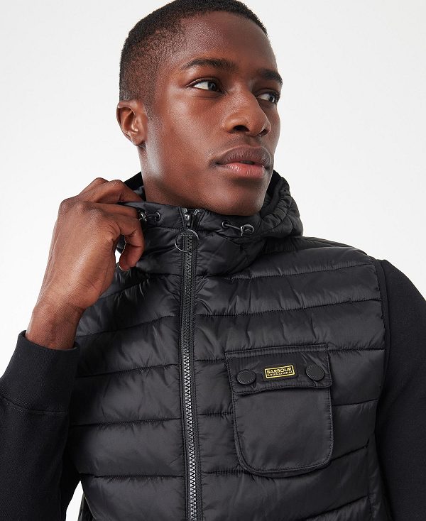 Barbour Ousten Hooded Gilet μαυρα | BABO87524