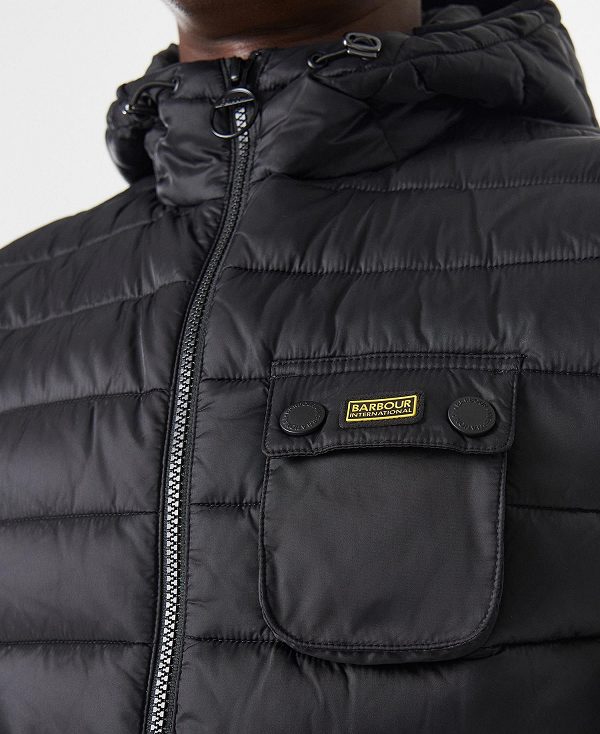 Barbour Ousten Hooded Gilet μαυρα | BABO87524