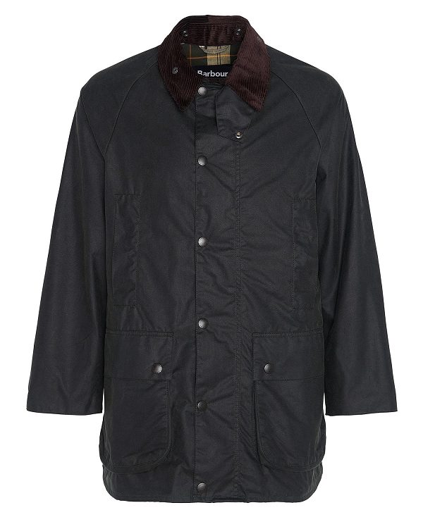 Barbour Oversized Beaufort Waxed Jacket μαυρα | BABO87276