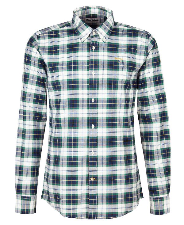 Barbour Oxbridge Tartan Tailored Shirt σκούρο πρασινο | BABO87602