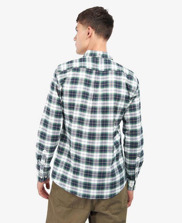 Barbour Oxbridge Tartan Tailored Shirt σκούρο πρασινο | BABO87602