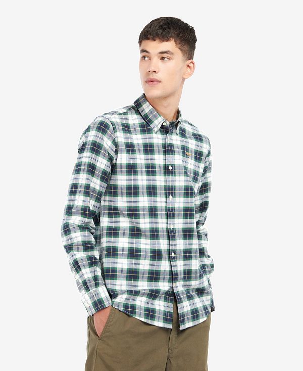 Barbour Oxbridge Tartan Tailored Shirt σκούρο πρασινο | BABO87602