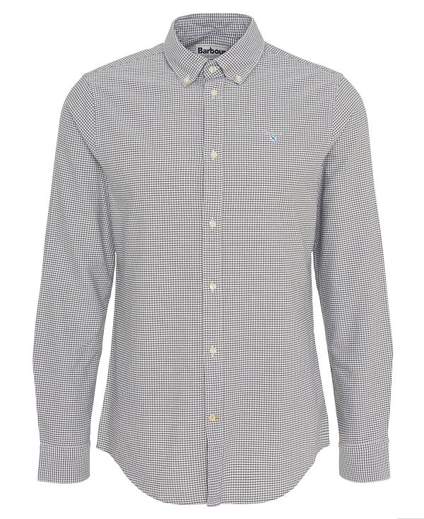 Barbour Oxford Tailored Long-sleeved Gingham Shirt πρασινο | BABO87713