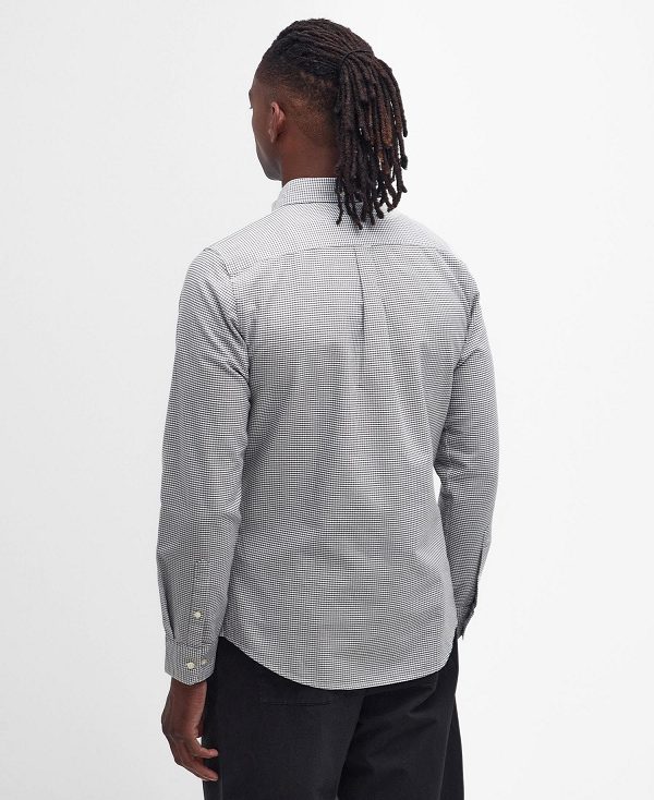 Barbour Oxford Tailored Long-sleeved Gingham Shirt πρασινο | BABO87713