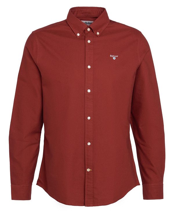 Barbour Oxford Tailored Long-sleeved Shirt κοκκινα | BABO87668