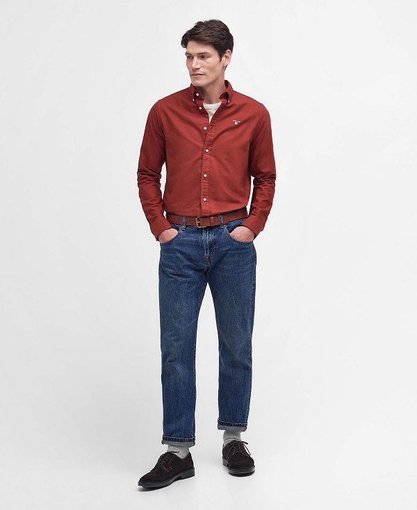 Barbour Oxford Tailored Long-sleeved Shirt κοκκινα | BABO87668