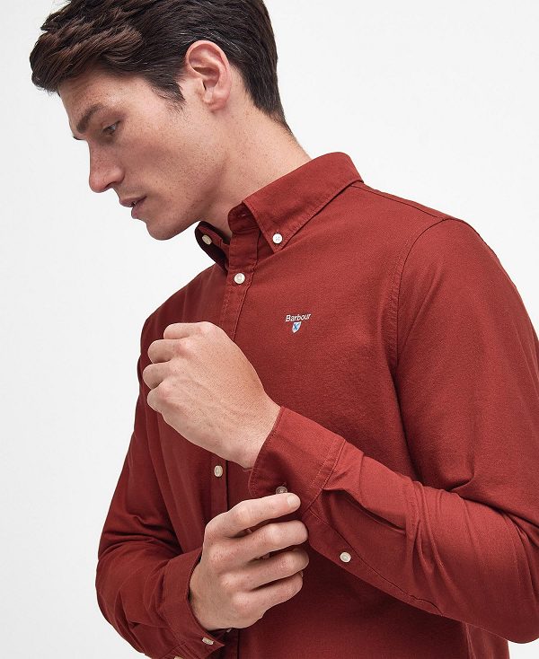 Barbour Oxford Tailored Long-sleeved Shirt κοκκινα | BABO87668