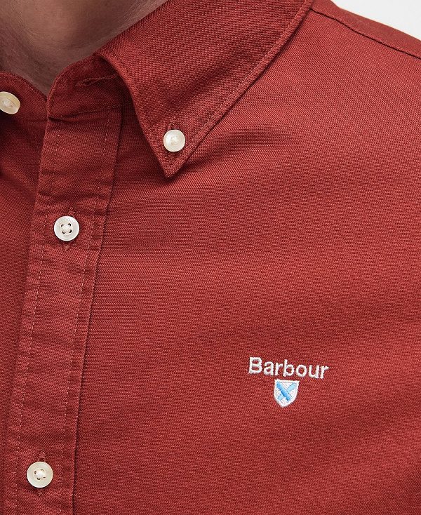 Barbour Oxford Tailored Long-sleeved Shirt κοκκινα | BABO87668