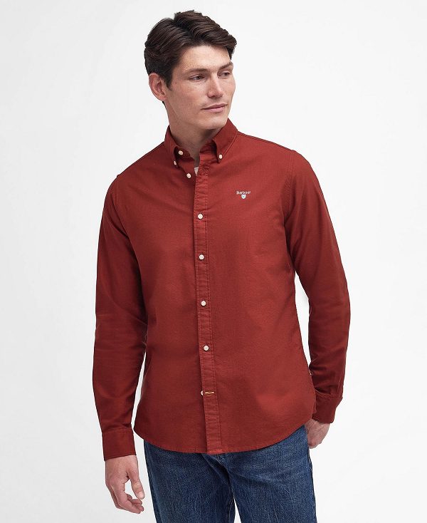Barbour Oxford Tailored Long-sleeved Shirt κοκκινα | BABO87668