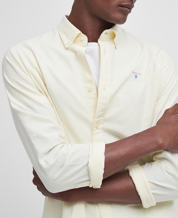 Barbour Oxford Tailored Long-sleeved Shirt λεμόνι | BABO87697