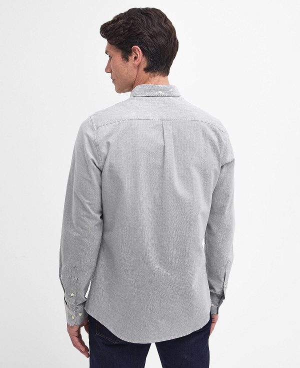 Barbour Oxford Tailored Long-sleeved Shirt γκρι | BABO87698