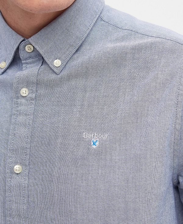 Barbour Oxford Tailored Long-sleeved Shirt σκούρο μπλε | BABO87699