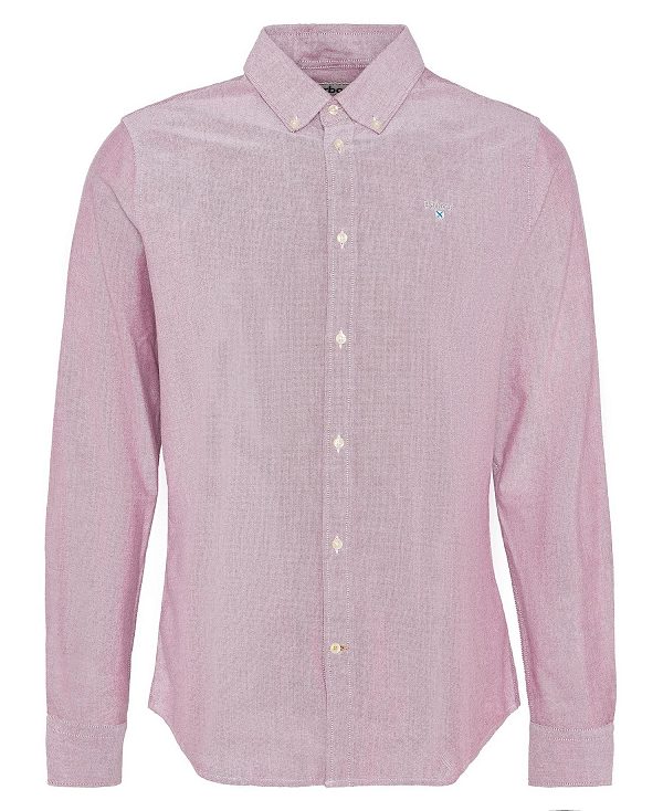 Barbour Oxford Tailored Long-sleeved Shirt ροζ | BABO87883