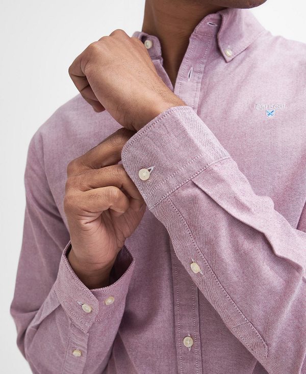 Barbour Oxford Tailored Long-sleeved Shirt ροζ | BABO87883
