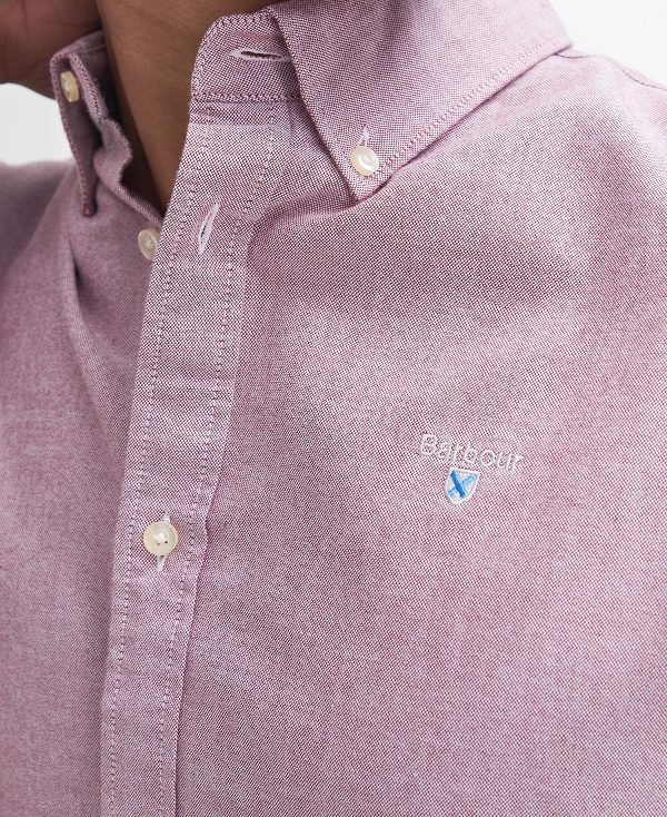 Barbour Oxford Tailored Long-sleeved Shirt ροζ | BABO87883