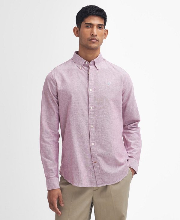 Barbour Oxford Tailored Long-sleeved Shirt ροζ | BABO87883
