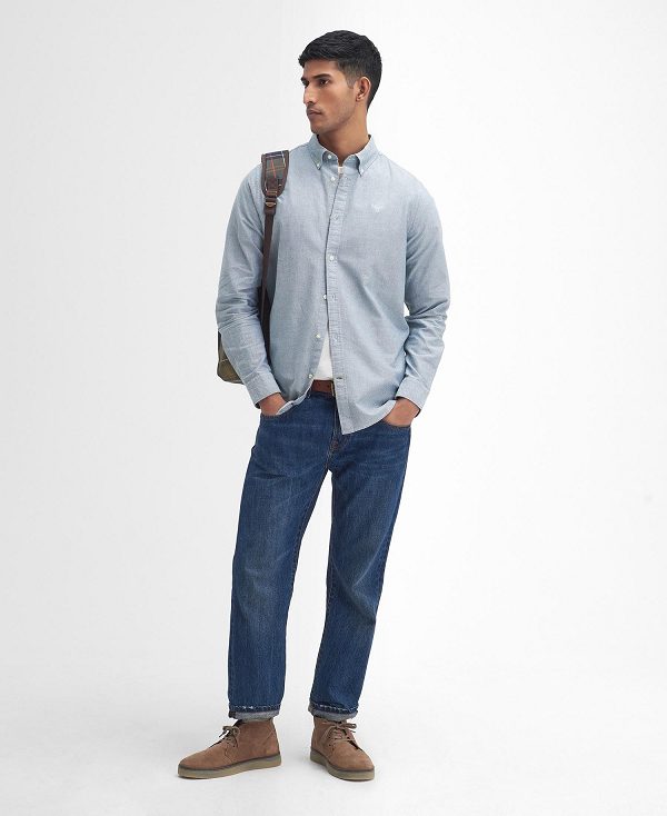 Barbour Oxford Tailored Long-sleeved Shirt πρασινο | BABO87885