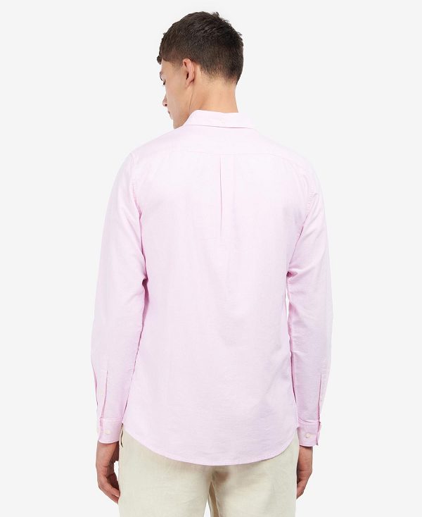 Barbour Oxford Tailored Long-sleeved Striped Shirt ροζ | BABO87623