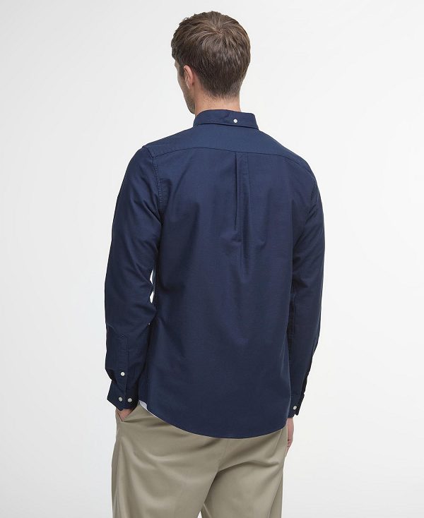 Barbour Oxford Tailored Long-sleeved Striped Shirt σκουρο μπλε | BABO87642