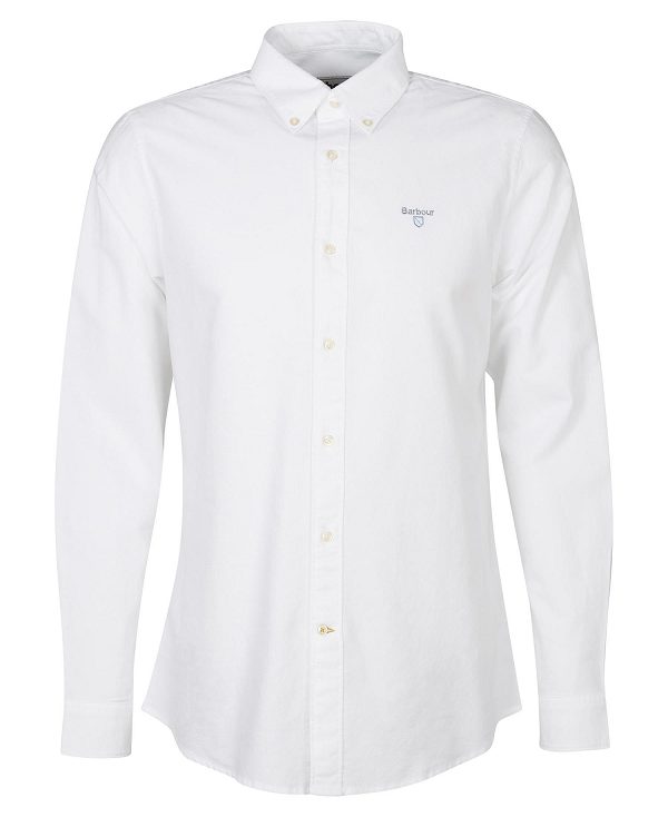 Barbour Oxford Tailored Long-sleeved Striped Shirt ασπρα | BABO87652